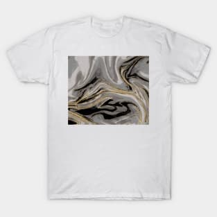 Pastel marble - black storm T-Shirt